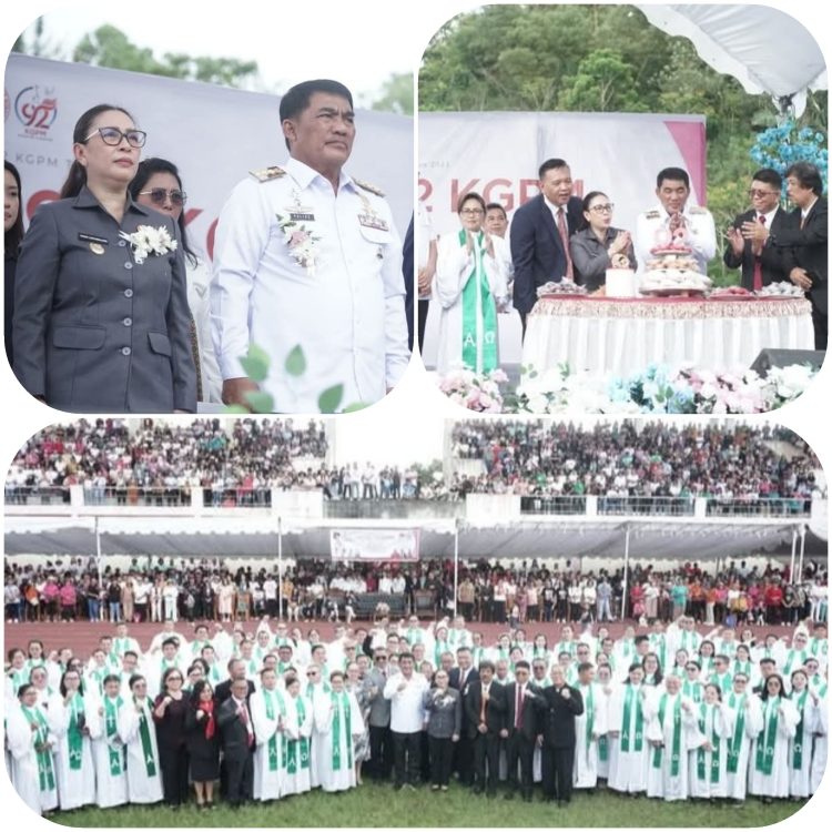 Wabup Vanda Dampingi Gubernur Yulius Rayakan HUT KGPM ke-92 di Stadion Sam Ratulangi