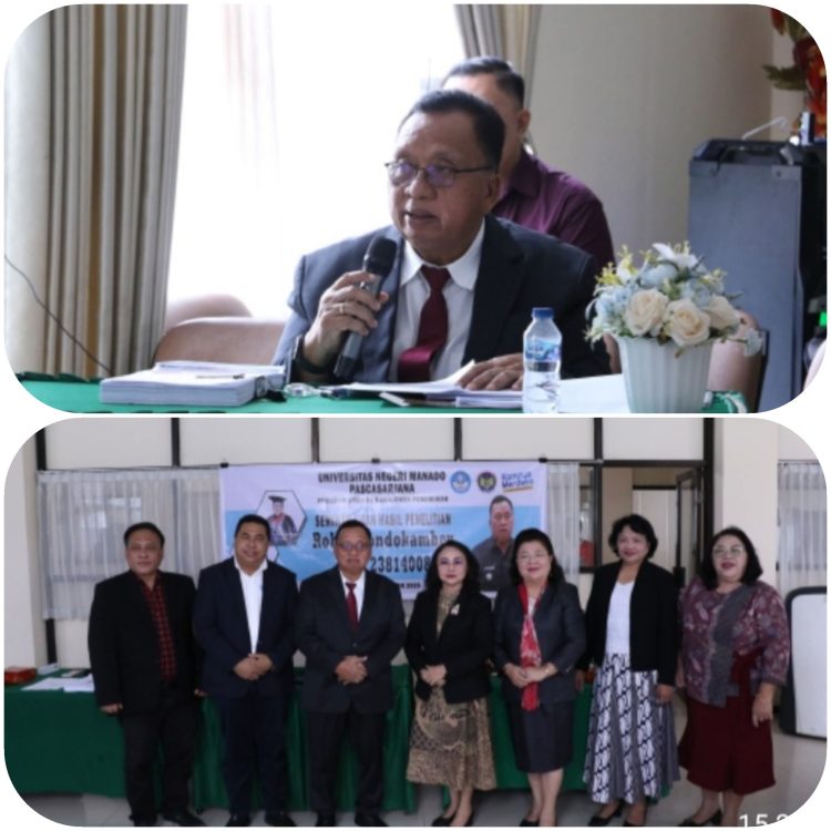 Bupati Minahasa Robby Dondokambey Ikuti Ujian Disertasi S3 di Unima