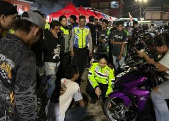 Sat Lantas Bitung Edukasi Komunitas Motor