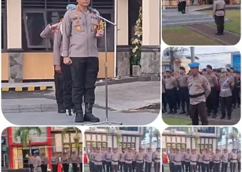 Kapolres Bitung Pimpin Apel Pengamanan Gereja dan Ibadah Malam Natal 2025