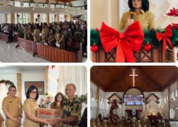 Sekda Minahasa Lynda Watania Hadiri Safari Natal di Wilayah Tondano, Sampaikan Pesan Natal 