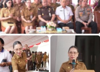 Wabup Vanda Sarundajang Buka Bazar Natal di Kejari Minahasa