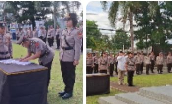 Kapolres Bitung Pimpin Sertijab Kabag SDM Polres Bitung