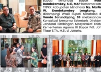 Bupati dan Wakil Bupati Minahasa Koordinasi dengan Kemenag Perkuat Pembangunan Rohani