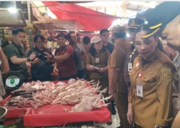 Bupati Minahasa Turun ke Pasar, Pastikan Gas dan BBM Aman Sambut Lebaran